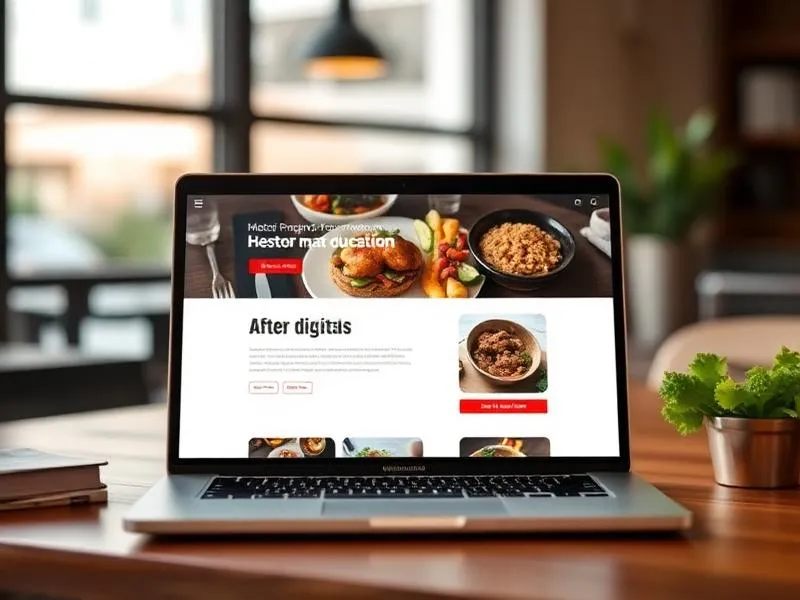 Website nhà hàng rebuild bằng AI